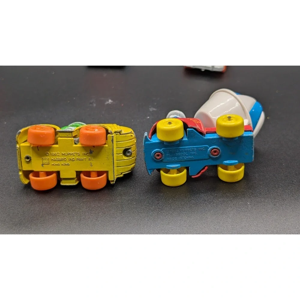 1980s Playskool Sesame Street Characters Vintage Die Cast Cars Lot Of 8